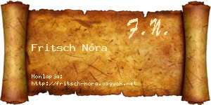 Fritsch Nóra névjegykártya